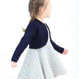 Girls' Bolero Cardigan Shrug Knit Long Sleeve Button Closure
