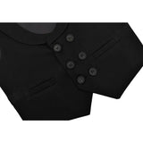 Boys Suit Set Slim Fit Vest, White Dress Shirt, Dress Pants and Bowtie 4 Piece Formal Suit Set