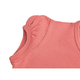 Girls' Basic Cotton T-Shirt  Short Puff Sleeve Crewneck / Toddler