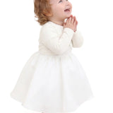 Baby Girls' Long Sleeve Knit One Button Closure Bolero Shrug