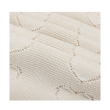 Baby Girl Cotton Knit Heart Receiving Blanket