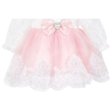 Newborn 6-Piece Lace & Tulle Detail Gown Set