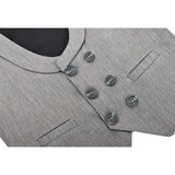 Little & Youth Boys Formal Suit Set Slim Fit Vest, White Dress Shirt, Dress Pants and Bowtie 4 Piece