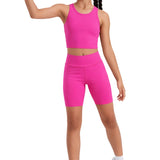 Lilax Girls High Waist Biker Shorts — Premium Soft 4-Way Stretch Yoga & Dance Athletic Shorts