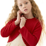 Girls Patterned Knit Bolero Cardigan