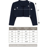 Little Girls' Long Sleeve Bowknot Closure Bolero Cardigan