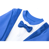 Baby Boy Footie Tuxedo Outfit with Bow Tie for Christmas Holidays - The Perfect Gentleman Look