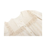 Toddler Girls' Long Sleeve Lace Embroidered Button Down Dress