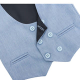 Toddler & Youth Boys 4 Piece Formal Suit Set V-Neck Vest White Dress Shirt Dress Pants and Bowtie 1-5 Years