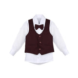 Boys 4-Piece Slim Fit Suit Set