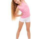Girls' Soft Solid Cotton Blend Racerback Tank Top