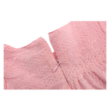 Toddler Cotton Floral Embroidered Short Sleeve Dress