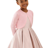 Girls Patterned Knit Bolero Cardigan
