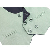 Toddler & Youth Boys 4 Piece Formal Suit Set V-Neck Vest White Dress Shirt Dress Pants and Bowtie 6-12 Years