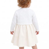 Baby Girls' Long Sleeve Knit One Button Closure Bolero Shrug