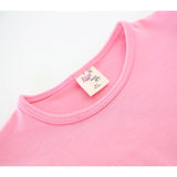 Lilax Girls' Basic Long Sleeve Round Neck Cotton T-Shirt