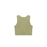 Girls' Double Lined Sleeveless Basic Crop Tank Top