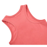 Girls' Soft Solid Cotton Blend Racerback Tank Top