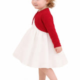 Baby Girls' Long Sleeve Knit One Button Closure Bolero Shrug