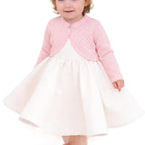 Baby Girls' Long Sleeve Knit One Button Closure Bolero Shrug