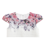Little Girls Floral Dress, Toddler Short Sleeve Summer Dress