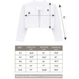 Little Girls' Long Sleeve Bowknot Closure Bolero Cardigan