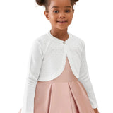 Girls Patterned Knit Bolero Cardigan