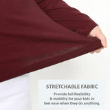 Lilax Girls' Basic Long Sleeve Round Neck Cotton T-Shirt