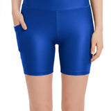 Lilax Girls Athletic Shorts with Pocket High Waisted Biker Shorts for Dance Yoga Gymnastics