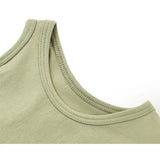 Girls' Soft Solid Cotton Blend Racerback Tank Top
