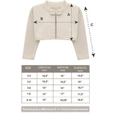 Little Girls' Long Sleeve Bowknot Closure Bolero Cardigan