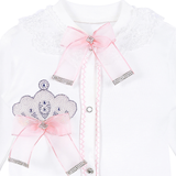 Newborn Baby 3-Piece Cotton Jeweled Layette Set