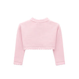 Baby Girls' Long Sleeve Knit Button Closure Bolero Shrug