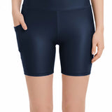 Lilax Girls Athletic Shorts with Pocket High Waisted Biker Shorts for Dance Yoga Gymnastics