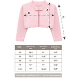 Little Girls' Long Sleeve Bowknot Closure Bolero Cardigan