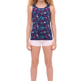 Girls' Soft Solid Cotton Blend Racerback Tank Top