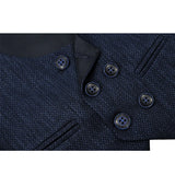 Boys 4-Piece Slim Fit Textured Suit Set