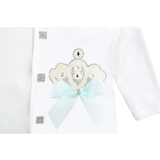 Newborn Baby 3-Piece Cotton Jeweled Layette Set