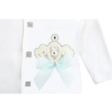 Newborn Baby 3-Piece Cotton Jeweled Layette Set