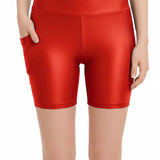Lilax Girls Athletic Shorts with Pocket High Waisted Biker Shorts for Dance Yoga Gymnastics