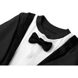 Baby Boy Footie Tuxedo Outfit with Bow Tie for Christmas Holidays - The Perfect Gentleman Look