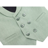 Boys Suit Set Slim Fit Vest, White Dress Shirt, Dress Pants and Bowtie 4 Piece Formal Suit Set