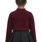 Baby Knit Button Detailed Bolero Cardigan