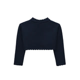 Baby Girls' Long Sleeve Knit Button Closure Bolero Shrug