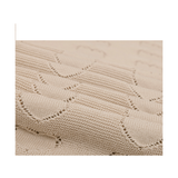 Baby Girl Cotton Knit Heart Receiving Blanket