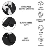 Baby Boy Tuxedo Romper Suit | Bow Tie & Necktie | 100% Cotton Footed Coverall