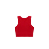 Girls' Double Lined Sleeveless Basic Crop Tank Top