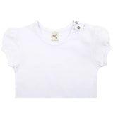 Baby Cotton Puff Sleeve Basic Crewneck T-Shirt