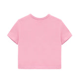 Girls Short Sleeve Crewneck Crop Top Tee