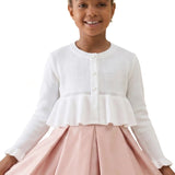 Girls Patterned Knit Bolero Cardigan